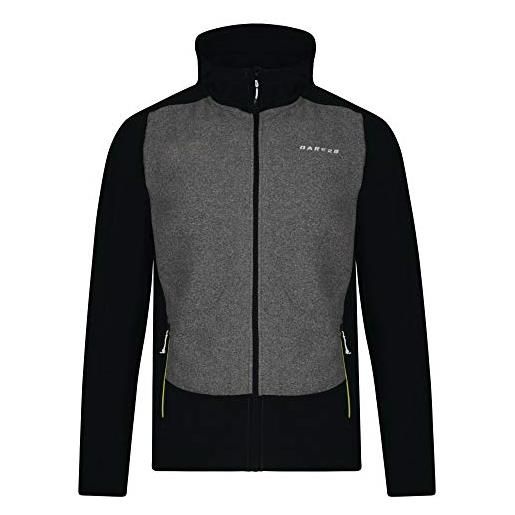 Dare 2b dare2b creed - giacca impermeabile con cappuccio soft shell da uomo, taglia xl, colore: nero/grigio cenere