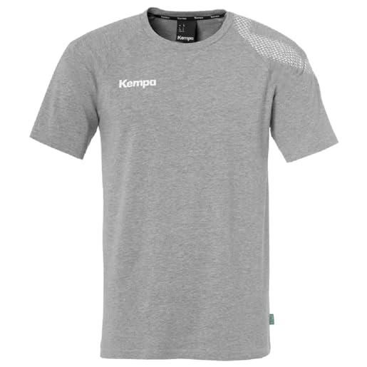 Kempa maglietta sportiva da uomo e ragazzo, per pallamano, melange grigio scuro. , 3xl
