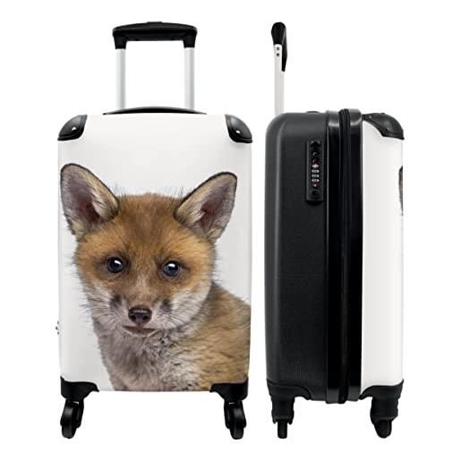 NoBoringSuitcases.com valigia - volpe - bambini - ragazzo - rosso - 35x55x20 - bagaglio a mano