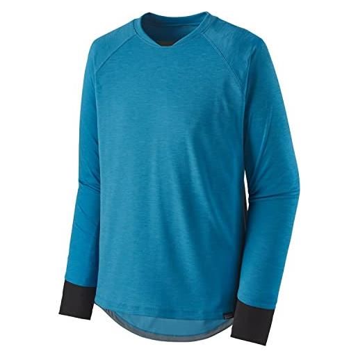 Patagonia m's l/s dirt craft jersey t-shirt, anacapa blue, s uomo