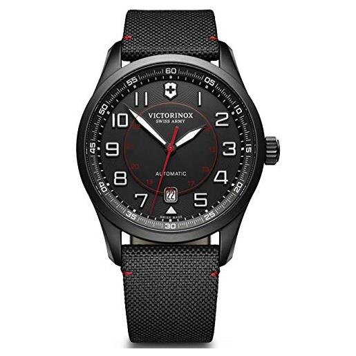 Victorinox uomo airboss mechanical black edition - orologio automatico svizzero in acciaio inossidabile/tessuto 241720