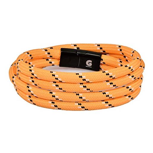 Galeara design bracciale corda - braccialetto nautico - magnetico - galeara design noa marina (noa arancia doublo, 195)