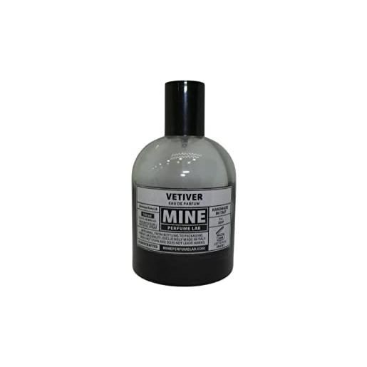 Mine vetiver profumo uomo eau de parfum forte agrumato note legnose (100 ml)