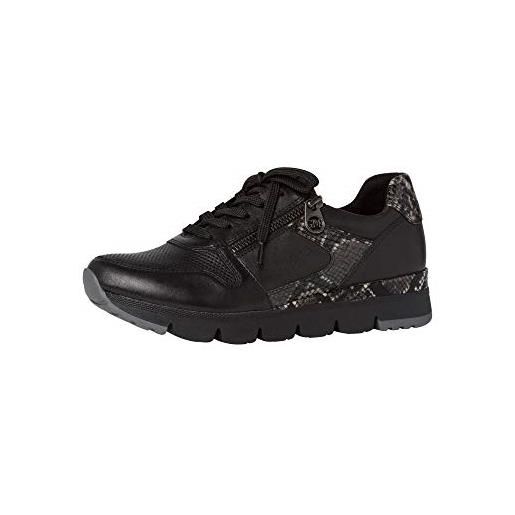 Marco tozzi by guido maria kretschmer 2-2-83700-25 leder sneaker, scarpe da ginnastica donna, nappa nero c, 41 eu