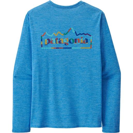 Patagonia - t-shirt traspirante - m's l/s cap cool daily graphic shirt vessel blue x-dye per uomo - taglia s, m, l, xl, xxl
