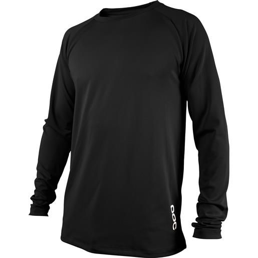 POC - maglia da mtb - essential dh ls jersey carbon black per uomo - taglia s, m, l, xl - nero