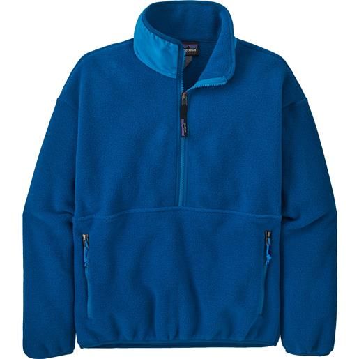 Patagonia - morbido pile con mezza zip - w's synch marsupial endless blue per donne in materiale riciclato - taglia xs, s, m, l, xl