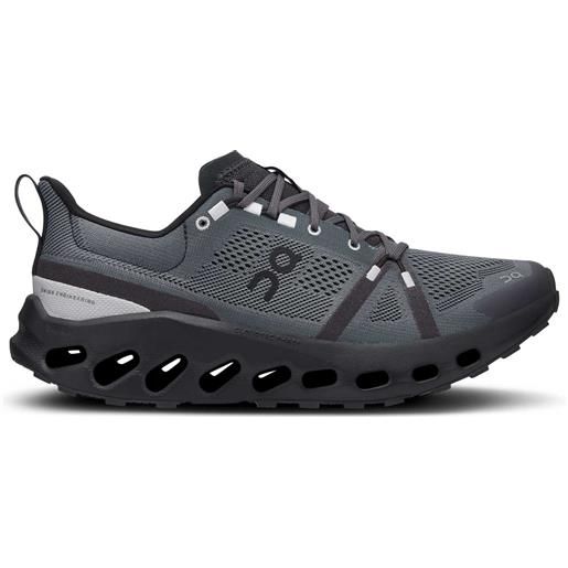 On - scarpe da running - cloudsurfer trail m eclipse black per uomo in poliestere riciclato - taglia 40.5,41,42,42.5,43,44,44.5,45,46 - grigio