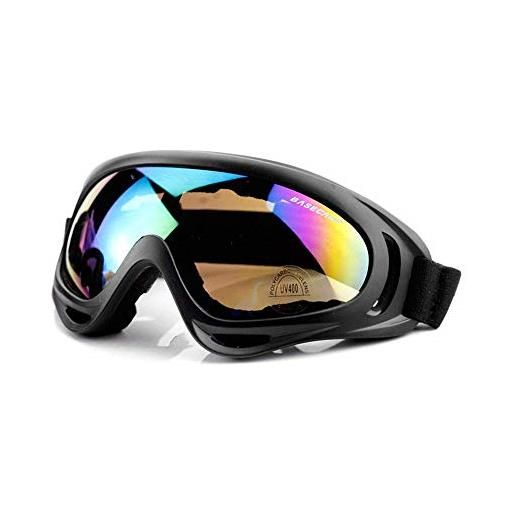 BJ-SHOP occhiali da sci maschere da snowboard antiappannamento occhiali da neve antivento con anti fog per bambini adulti