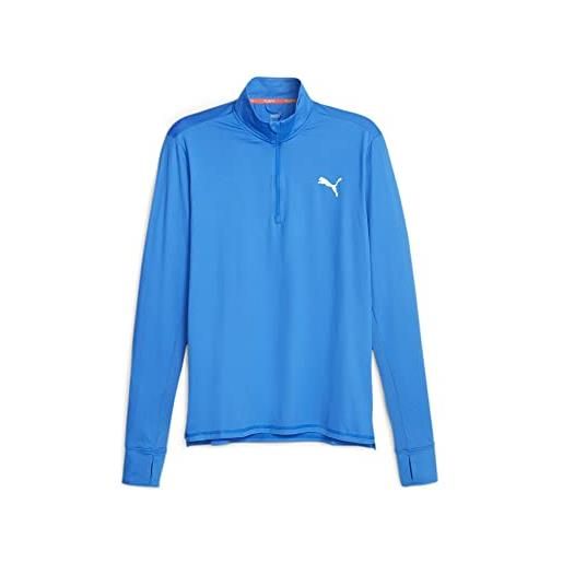 PUMA maglia da running con zip corta run favourite da uomo m ultra blue