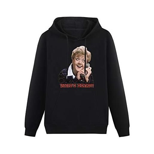 Zweck pullover warm hoodies who is dead jessica fletcher angela lansbury she wrote and hoody long sleeve sweatershirt black xl