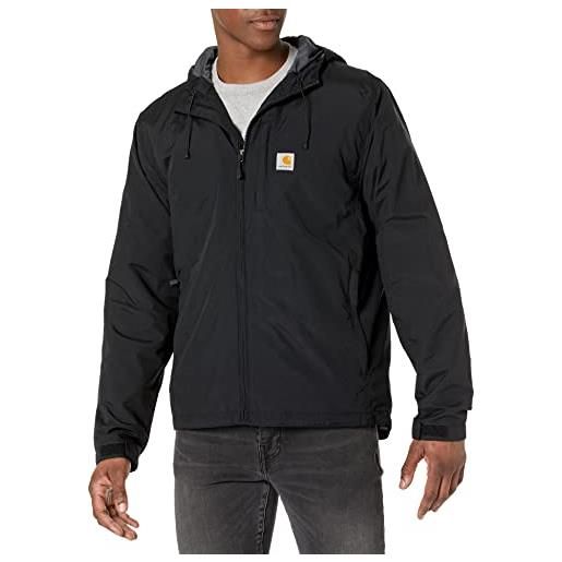 Carhartt giacca da uomo rain defender relaxed fit leggera da lavoro, nero, l