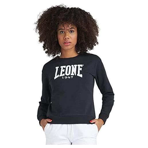 LEONE 1947 leone - felpa girocollo da donna chic boxing - black (09), m