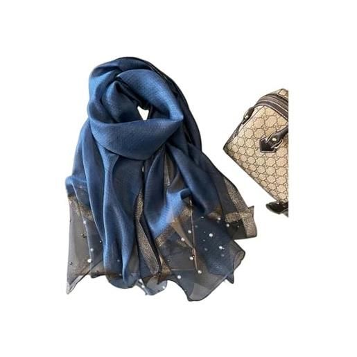 GLYLFQZJ sciarpa estiva donne alla sciarpa fashion semplice scialchi di lino in seta solida sciarpe summer lady bandanas foulard hijab-4