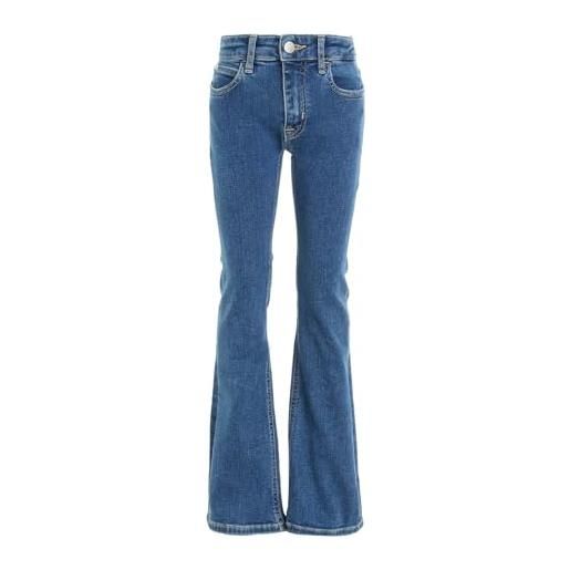 Calvin klein jeans jeans bambina 5 tasche flare ig0ig02272 1a4 essential blue stretch bambina 12a