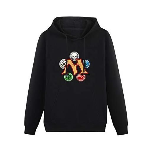 YNW unisex sweatshirt blsfidh magic gathering game logo hooded with drawstring pockets black l