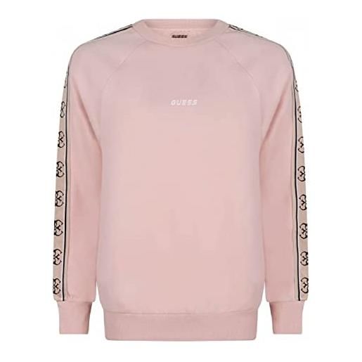 GUESS donna felpa girocollo britney cn sweatshirt v2yq14ka3p1 xs rosa dolly pink g6o1