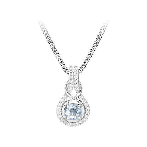 MOISS ciondolo elegant silver pendant with topaz pg000114 smm0239 marca, estándar, metallo, nessuna pietra preziosa