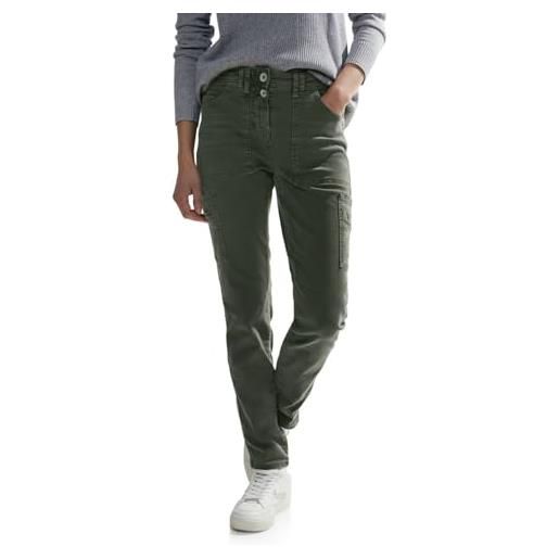 Cecil b377096 pantaloni cargo in jeans, dynamic khaki, 36w x 28l donna