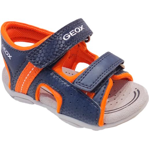 Sandalo bambino primi passi blu-arancione con strappo - geox