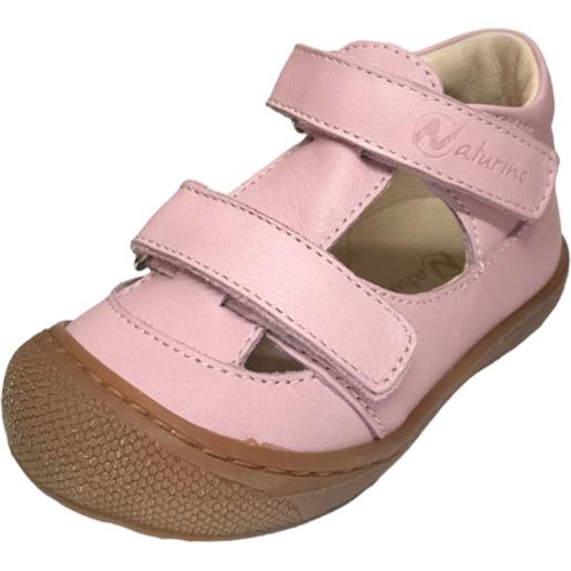 Sneakers puffy bambina con occhietti in nappa rosa-miele - naturino