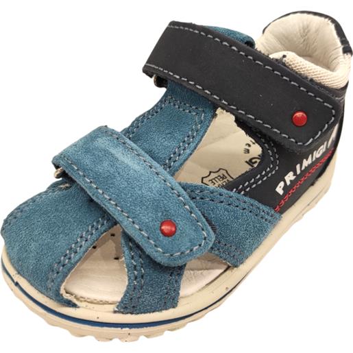 Sandali ragnetto azzurro e blu in pelle nabuk primi passi bambino - primigi