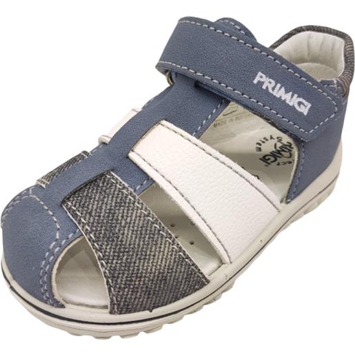 Sandalo bambino azzurro modello ragnetto in pelle primi passi scamosciato - primigi