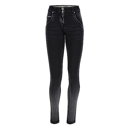 FREDDY - jeans wr. Up® vita regular skinny navetta lavaggio degradè, denim nero, small