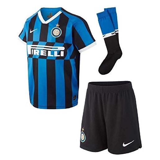 Nike inter lk nk brt kit hm, divisa da calcio unisex bimbi, blue spark/white, m