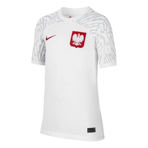 Nike pol dri fit stadium home maglia white/sport red xl