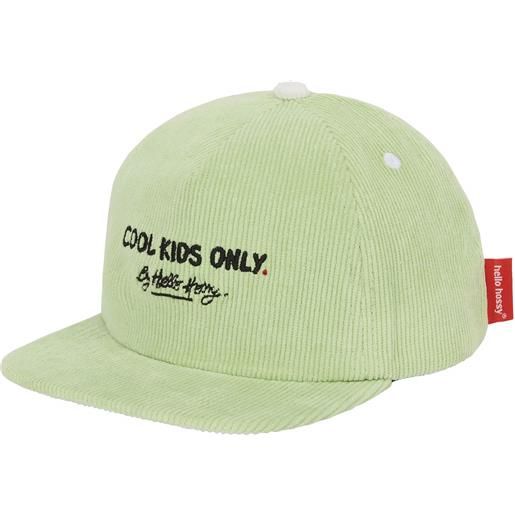 Hello Hossy - cappello piatto in velluto - mini kiwi cap in cotone - taglia 2-5 a, 6 a + - verde