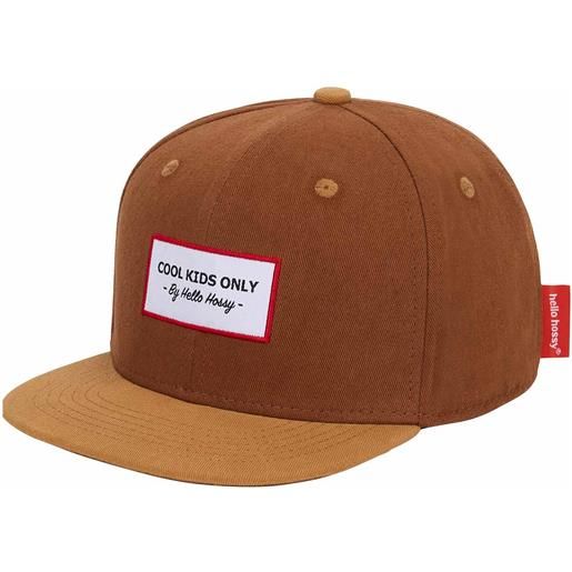 Hello Hossy - cappello con visiera piatta - mini foxy cap in cotone - taglia 2-5 a, 9-18m, 6 a + - marrone