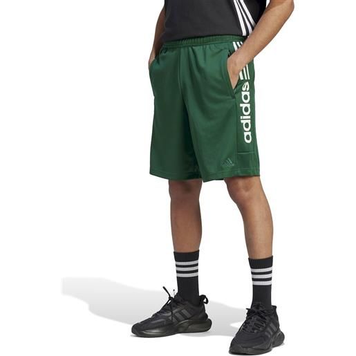 Pantaloncini shorts uomo adidas tiro wordmark verde con tasche poliestere im2907