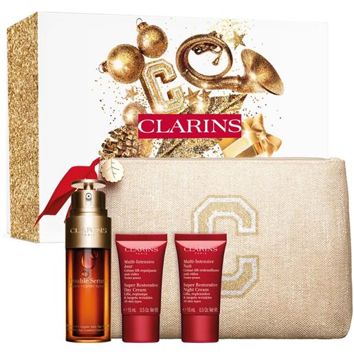 Clarins set regalo per la cura della pelle double serum & multi intensive set