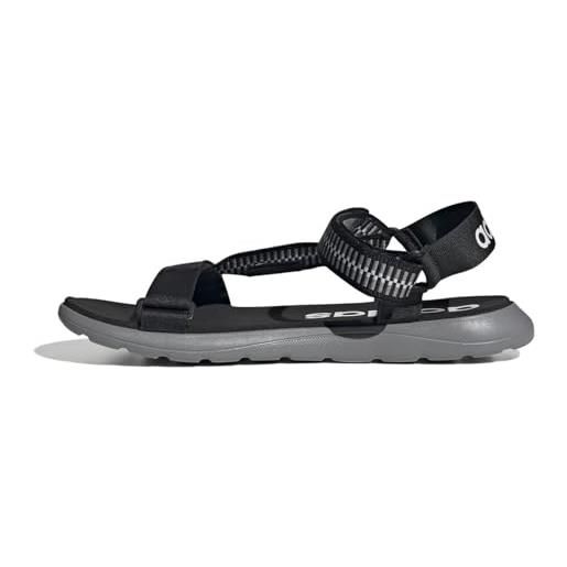 Adidas comfort sandal, scarpe da ginnastica basse unisex - adulto, core black/dash grey/grey three, 46 eu