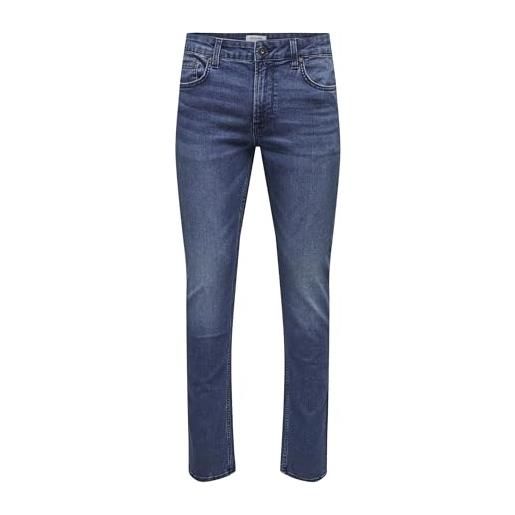 Only & sons onsloom mid. Blue 4327 dnm jeans vd noos slim, media blu denim, 31w x 30l uomo
