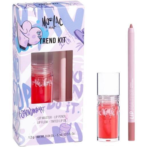 Mulac trend kit - matita labbra e olio labbra semi trasparente