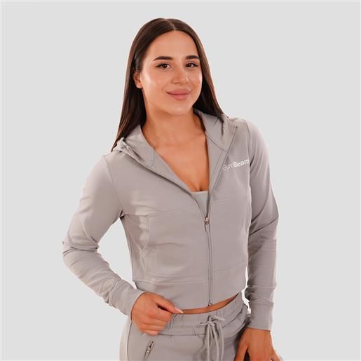 GymBeam women's zip-up hoodie trn grey