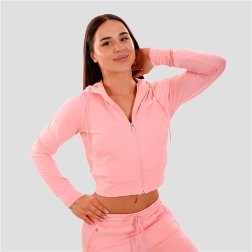 GymBeam women's zip-up hoodie trn pink