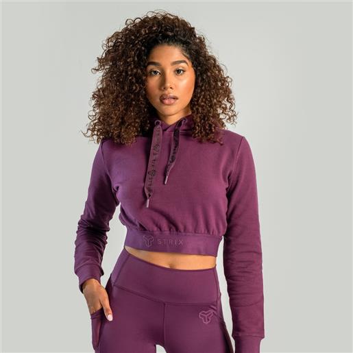 STRIX women's essential cropped hoodie plum