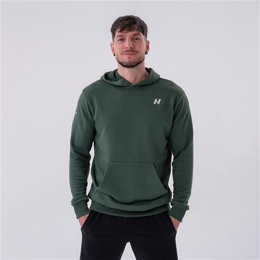 NEBBIA men's hoodie pouch pocket dark green