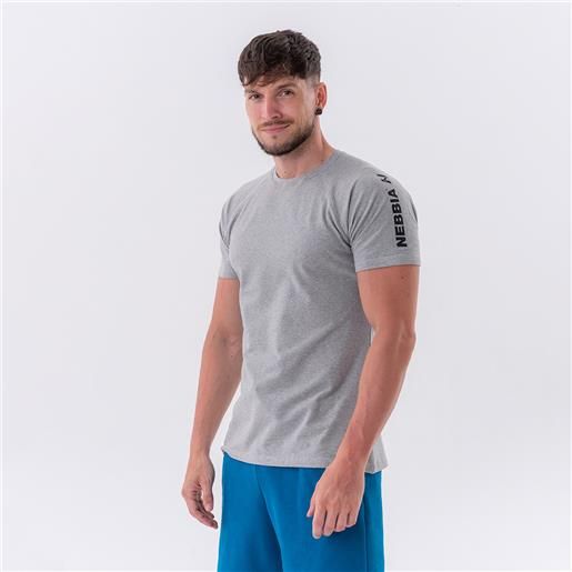 NEBBIA men's t-shirt sporty fit essentials light grey