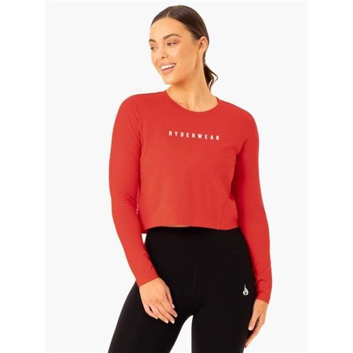 Ryderwear top donna foundation a maniche lunghe red