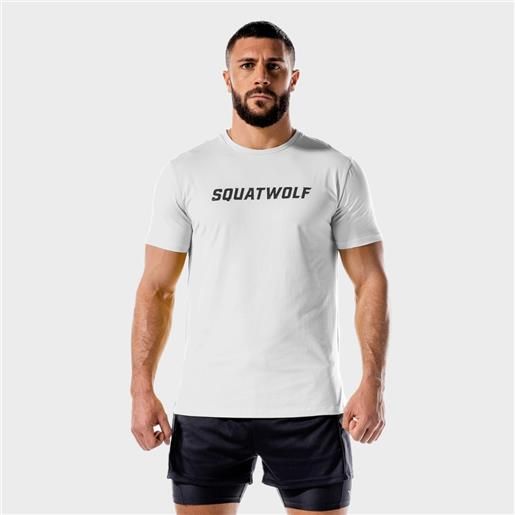 SQUATWOLF t-shirt da uomo iconic muscle white