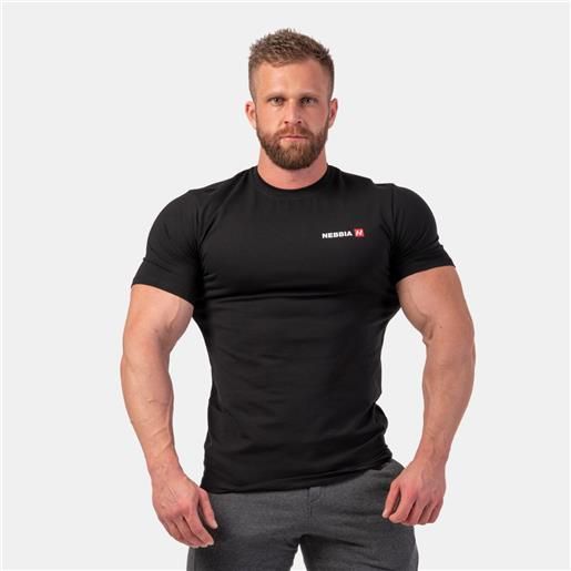 NEBBIA t-shirt da uomo logo minimalista black