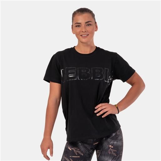 NEBBIA women's t-shirt invisible logo black