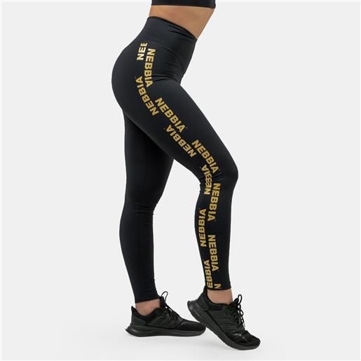 NEBBIA women's leggings classic high waist intense iconic black/gold