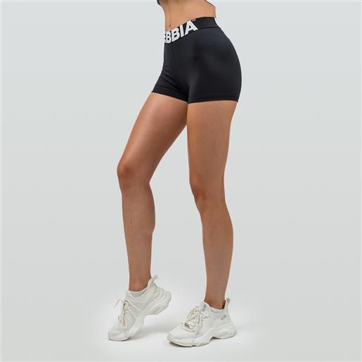 NEBBIA women's high waisted shorts glute pump black