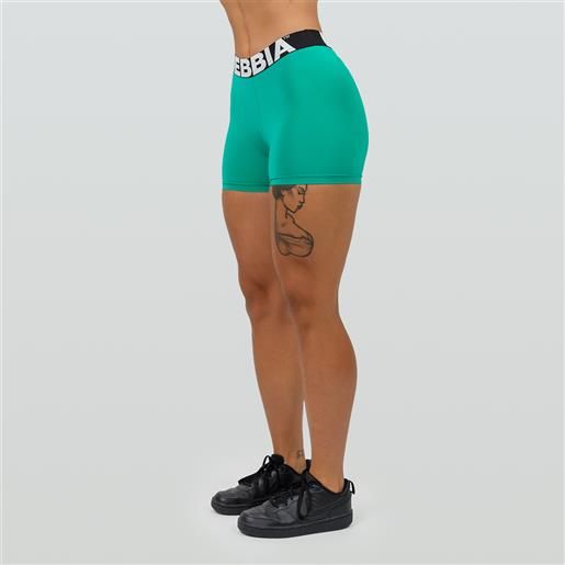 NEBBIA women's high waisted shorts glute pump green