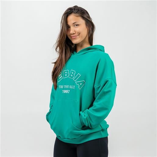 NEBBIA women's oversize hoodie gym rat green